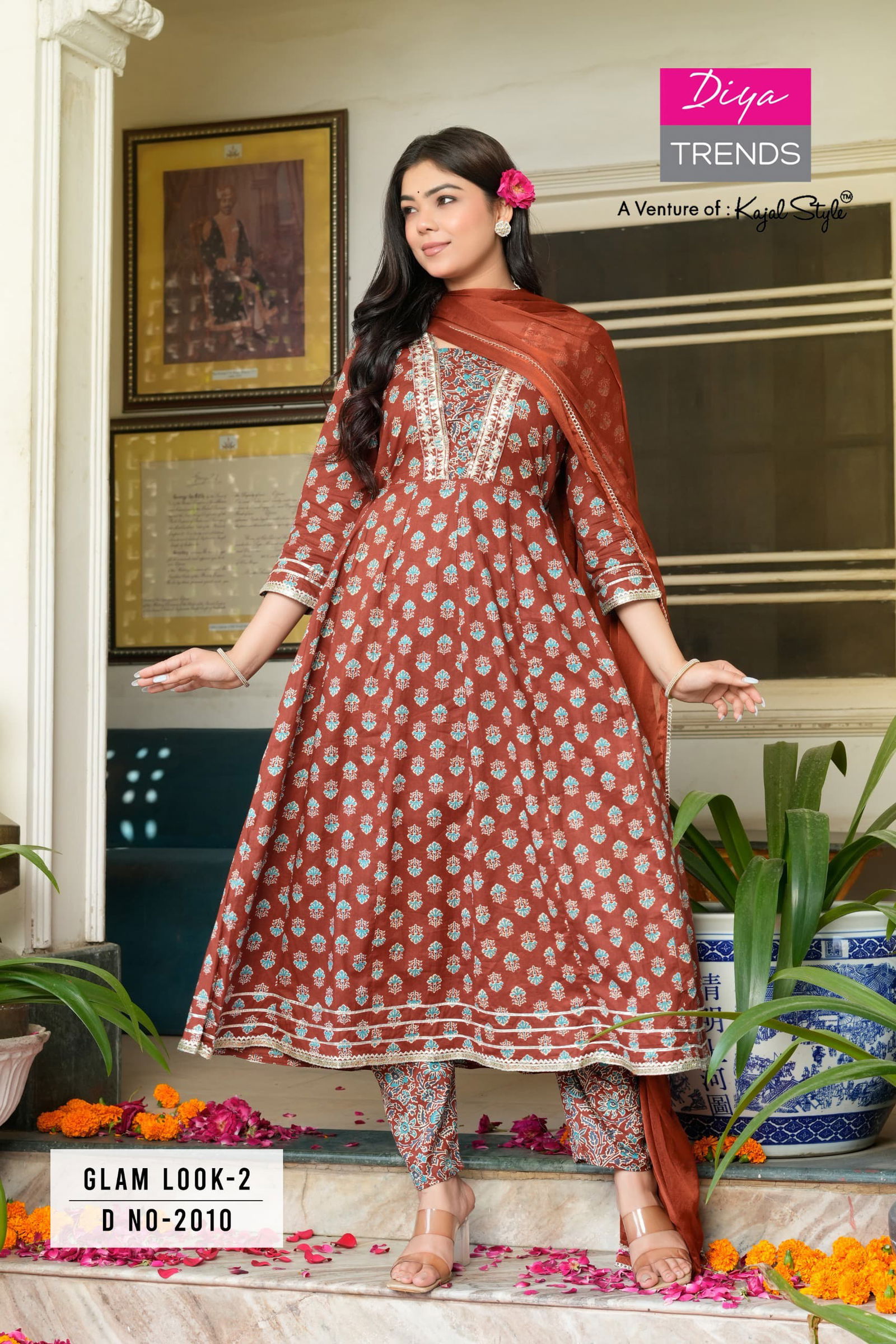 Glam Look Vol 2 By Diya Trends Cotton Printed Kurti With Bottom Dupatta Wholesale Price In Surat